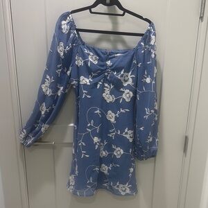 Floral Blue Women's Top